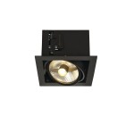 SLV 115540 KADUX, Einbauleuchte, einflammig, QPAR111, eckig, schwarz matt, max. 75 W 