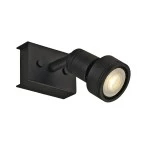 SLV 147360 PURI, Wand- und Deckenleuchte, einflammig, QPAR51, schwarz matt, max. 50 W, mit Dekoring 