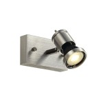SLV 147441 ASTO, Wand- und Deckenleuchte, einflammig, QPAR51, aluminium gebürstet, max. 75 W 