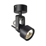 SLV 147550 INDA, Wand- und Deckenleuchte, Spot, QPAR51, schwarz matt, max. 50 W 