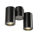 SLV 151830 ENOLA B, Wand- Deckenleuchte, zweiflammig, QPAR51, schwarz, max. 100 W 