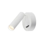 SLV 152341 KARPO 30, Wand- und Deckenleuchte, einflammig, LED, 3000 K, rund, weiß, mit Schalter, 7,5 W 
