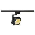 SLV 152750 EURO CUBE Spot für Hochvolt-Stromschiene 3-Phasen LED 3000K schwarz 60° inkl. 3-Phasen-Adapter 