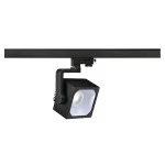 SLV 152780 EURO CUBE Spot für Hochvolt-Stromschiene 3-Phasen LED 4000K schwarz 60° inkl. 3-Phasen-Adapter 