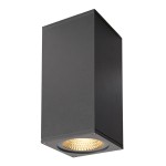 SLV 234505 BIG THEO FLOOD UP/DOWN Outdoor Wandleuchte zweiflammig LED 3000K Flood up/down anthrazit B/H/T 13/27,5/13,5 cm 