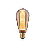Paulmann 285.99 LED Vintage-Kolben ST64 Inner Glow 4W E27 Gold mit Innenkolben Ringmuster 