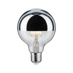 Paulmann 286.73 LED Globe 6,5W E27 Kopfspiegel Silber Warmweiß dimmbar 