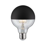Paulmann 286.76 LED Globe 6,5W E27 Kopfspiegel Schwarz matt Warmweiß dimmbar 