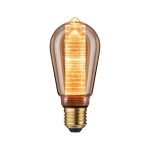 Paulmann 288.30 LED Vintage-Kolben ST64 Inner Glow E27 Gold mit Innenkolben Ringmuster dimmbar 