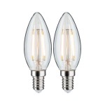 Paulmann 288.55 LED Kerze Filament 2 Stück E14 230V 2x250lm 2x2,7W 2700K Klar 