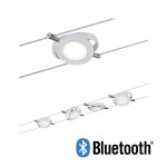 Paulmann 501.07 LED Seilsystem Smart Home Bluetooth RoundMac Basisset 4x200lm 4x4W Tunable White dimmbar 230/12V Weiß matt 