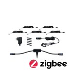 Paulmann 5063 Plug & Shine Bundle Smart Home Zigbee 3.0 LED Bodeneinbauleuchte MicroPen IP67 3000K 5x0,2W 21VA Silber Smart Home Zigbee 