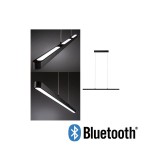 Paulmann 796.94 LED Pendelleuchte Smart Home Bluetooth Lento Tunable White 1700lm 43W Schwarz dimmbar 