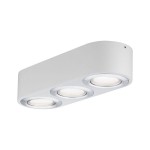 Paulmann 797.10 LED Deckenleuchte 3-Step-Dim Argun 3000K 3x280lm 230V 3x4,2W dimmbar Weiß/Alu gebürstet 