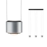 Paulmann 797.20 LED Pendelleuchte Aldan 2700K 450lm / 450lm 3x4,8 / 3x4,4W Schwarz#Alu gebürstet dimmbar 