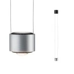 Paulmann 797.86 LED Pendelleuchte Aldan II 840lm / 450lm 8,3 / 5W Schwarz#Alu gebürstet dimmbar 