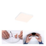 Paulmann 799.47 VariFit LED Einbaupanel Veluna Edge IP44 eckig 90x90mm 6W 450lm 3000K Weiß dimmbar 