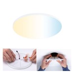 Paulmann 799.57 VariFit LED Einbaupanel Smart Home Zigbee 3.0 Veluna Edge IP44 rund 200mm 18W 1400lm Tunable White Weiß dimmbar 