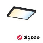 Paulmann 799.66 VariFit LED Einbaupanel Smart Home Zigbee 3.0 Areo IP44 eckig 175x175mm 13W 1200lm Tunable White Schwarz dimmbar 