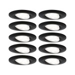 Paulmann 924.62 LED Einbauleuchte Calla Basisset schwenkbar IP65 rund 90mm 30° 10x6W 10x500lm 230V 4000K Schwarz matt 