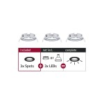 Paulmann 924.82 Einbauleuchte Choose Basisset starr IP44 rund 78mm max. 3x10W 230V dimmbar Chrom 