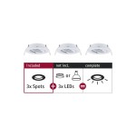 Paulmann 924.86 Einbauleuchte Choose Basisset schwenkbar rund 84mm 50° max. 3x10W 230V dimmbar Weiß matt 