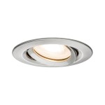 Paulmann 928.99 LED Einbauleuchte Nova Plus Einzelleuchte schwenkbarar IP65 rund 93mm 30° GU10 7W 460lm 230V dimmbar 2700K Eisen gebürstet 