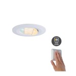 Paulmann 929.98 LED Einbauleuchte Calla Einzelleuchte schwenkbar IP65 rund 90mm 30° 5,5W 400lm 230V White Switch Weiß 