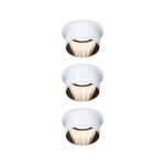 Paulmann 933.77 LED Einbauleuchte 3-Step-Dim Gil Coin Basisset IP44 rund 68mm Coin 3x6W 3x470lm 230V dimmbar 2700K Weiß matt/Schwarz matt 