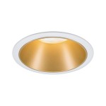 Paulmann 933.96 Einbauleuchte Cole rund 88mm GU10 max. 10W 230V dimmbar Weiß#Gold matt 