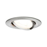 Paulmann 934.28 LED Einbauleuchte Nova schwenkbarar rund 84mm 50° GU10 6,5W 460lm 230V 2700K Eisen gebürstet 