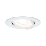 Paulmann 934.30 LED Einbauleuchte Nova schwenkbarar rund 84mm 50° GU10 6,5W 460lm 230V 2700K Weiß matt 