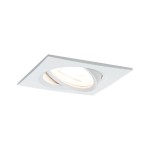 Paulmann 934.35 LED Einbauleuchte Nova schwenkbarar eckig 84x84mm 50° GU10 6,5W 460lm 230V 2700K Weiß matt 