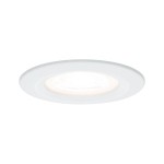 Paulmann 934.41 LED Einbauleuchte Nova starr IP44 rund 78mm GU10 6,5W 460lm 230V 2700K Weiß matt 