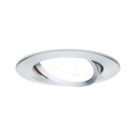 Paulmann 934.68 LED Einbauleuchte 3-Step-Dim Nova schwenkbarar rund 84mm 50° GU10 6,5W 460lm 230V dimmbar 2700K Alu gedreht 