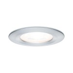 Paulmann 934.79 LED Einbauleuchte 3-Step-Dim Nova IP44 rund 78mm GU10 6,5W 460lm 230V dimmbar 2700K Alu gedreht 