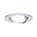 Paulmann 934.86 LED Einbauleuchte 3-Step-Dim Nova Coin schwenkbarar rund 84mm 50° Coin 6W 470lm 230V dimmbar 2700K Alu gedreht 