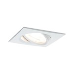 Paulmann 934.89 LED Einbauleuchte 3-Step-Dim Nova Coin schwenkbar eckig 84x84mm 50° Coin 6W 470lm 230V dimmbar 2700K Weiß matt 