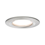 Paulmann 934.93 LED Einbauleuchte 3-Step-Dim Nova Coin starr IP44 rund 78mm Coin 6W 470lm 230V dimmbar 2700K Eisen gebürstet 