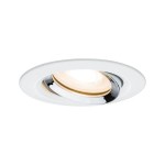 Paulmann 936.63 Einbauleuchte Nova Plus schwenkbar IP65 rund 93mm 30° GU5,3 / GU10 max. 35W 230/12V dimmbar Weiß matt#Chrom 