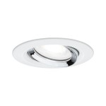 Paulmann 936.73 LED Einbauleuchte Nova Plus Einzelleuchte schwenkbar IP65 rund 93mm 30° GU10 6W 470lm 230V dimmbar 4000K Weiß matt#Chrom 