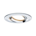 Paulmann 936.83 LED Einbauleuchte Nova Plus Coin Einzelleuchte schwenkbarar IP65 rund 93mm 30° Coin 6W 470lm 230V dimmbar 2700K Chrom 