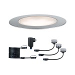 Paulmann 936.92 Plug & Shine LED Bodeneinbauleuchte Floor Eco Basisset IP67 3000K 3x2W 21VA Silber 