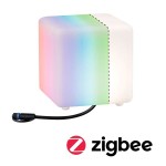 Paulmann 942.68 Plug & Shine LED Lichtobjekt Smart Home Zigbee Cube IP65 RGBW+ 2,8W Weiß 