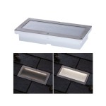 Paulmann 943.37 LED Bodeneinbauleuchte Brick Bewegungsmelder IP67 200x100mm 3000K 1,6W 50lm 230V Alu#Grau Metall#Edelstahl 