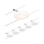 Paulmann 944.26 CorDuo LED Seilsystem DiscLED Basisset 5x200lm 5x4,5W 3000K 230/12V Chrom matt/Chrom 