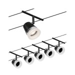 Paulmann 944.63 CorDuo Seilsystem Cone Basisset GU5,3 max. 5x10W 230/12V Schwarz matt#Chrom 
