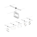 Paulmann 944.83 CorDuo LED Seilsystem Frame Basisset 5x280lm 5x4,8W 3000K 230/12V Weiß matt/Chrom 