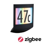 Paulmann 945.13 LED Außenwandleuchte Smart Home Zigbee 3.0 Padea Dämmerungssensor IP44 198x71mm RGBW+ 8,2W 550lm 230V Anthrazit Kunststoff 