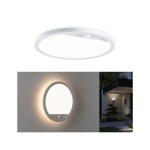 Paulmann 946.62 LED Außenpanel Lamina Backlight Bewegungsmelder seewasserresistent IP44 rund 280mm 3000K 14,5W 1200lm 230V Weiß Kunststoff 